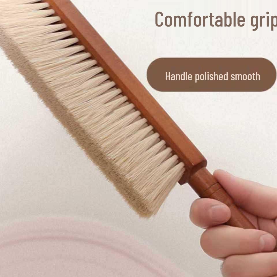 Large Soft Bristle Bed & Carpet Cleaning Brush with Long Handle