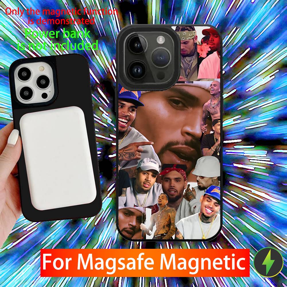 C-Chris Brown 11 Phone Case For iPhone 16,15,14,13,12,11,Pro,Max,Plus,Mini,SE New Magsafe Magnetic Wireless Charging