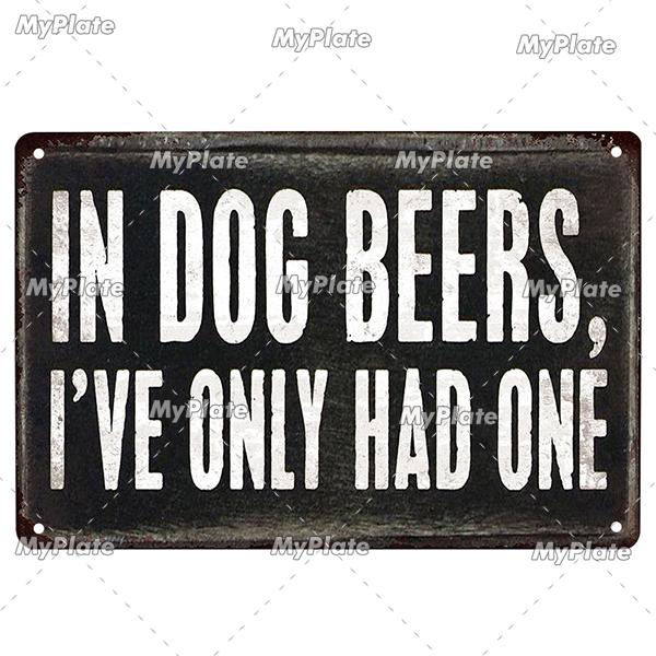 [MyPlate] Beer Metal Sign Plaque Metal Vintage Pub Tin Sign Wall Decor For Pub Club Man Cave Bar Decoration Tin Plates