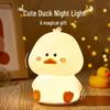 Silicone Rechargeable Duck Night Light - Creative Bedside Lamp with Timer & Atmosphere Lighting