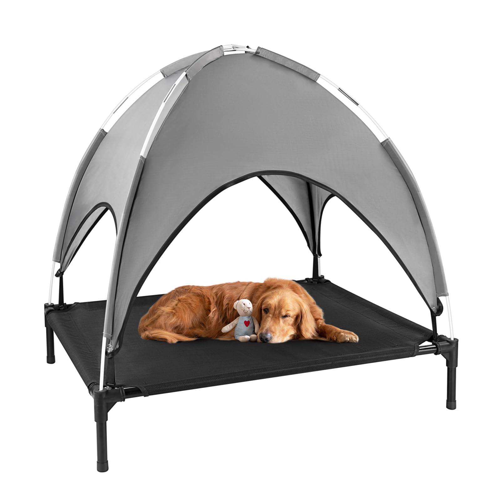 

LPOTIUS Dog Bed with Dog Cot for Cats and Pet Tent with Heatstroke Pet Bed for Camping Outdoor Dog Suitable for and Small 50kg Weight Pet Camping Cot серый