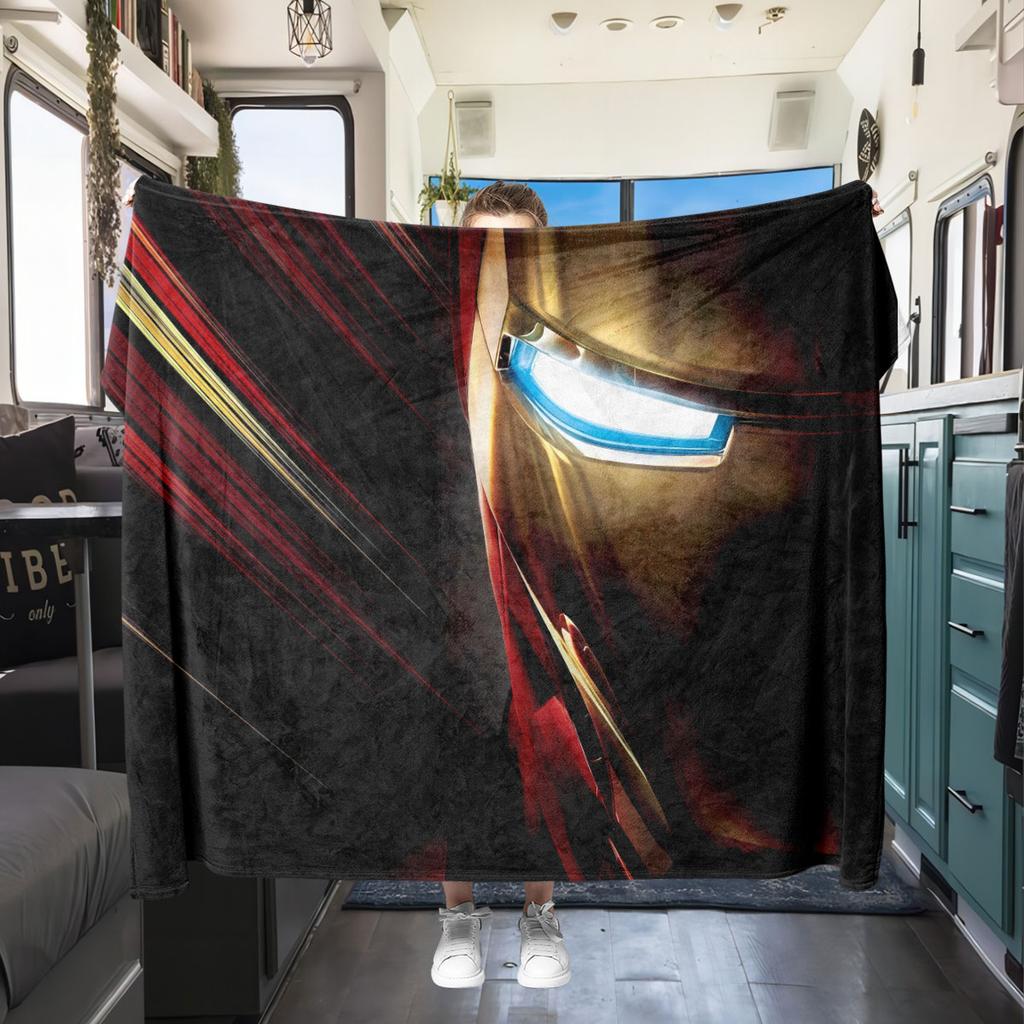 Marvel Cartoon Print for Bedrooms Sofas Beds Chairs Picnics Travel Flannel Blanket Home Decor Great Gift Various Sizes New