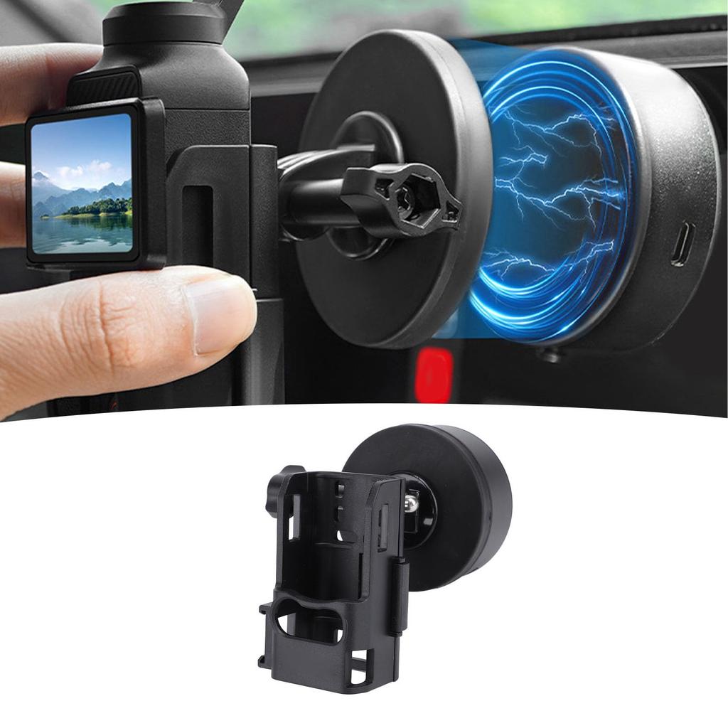 Suction Cup Car Mount 3 for Action Aluminum Alloy Car Adheres to and Side Easy Includes Expansion Magnetic Stand for Convenient Shooting Cameras,