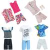 5 set Ken Doll barbie Doll Outfit 12 inch Doll Casual Clothes Shirt Short Pants Trousers Coat Boy Doll Kids Assceeories Chirstmas Gift Toy