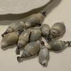 10Pcs Natural Jade Shell Charms 12×26~14×34mm Seashell Pendants With Silver Bail Beach DIY Jewelry