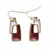 Popular literary and retro double-layer box retro enamel ear hook daily versatile personality niche earrings