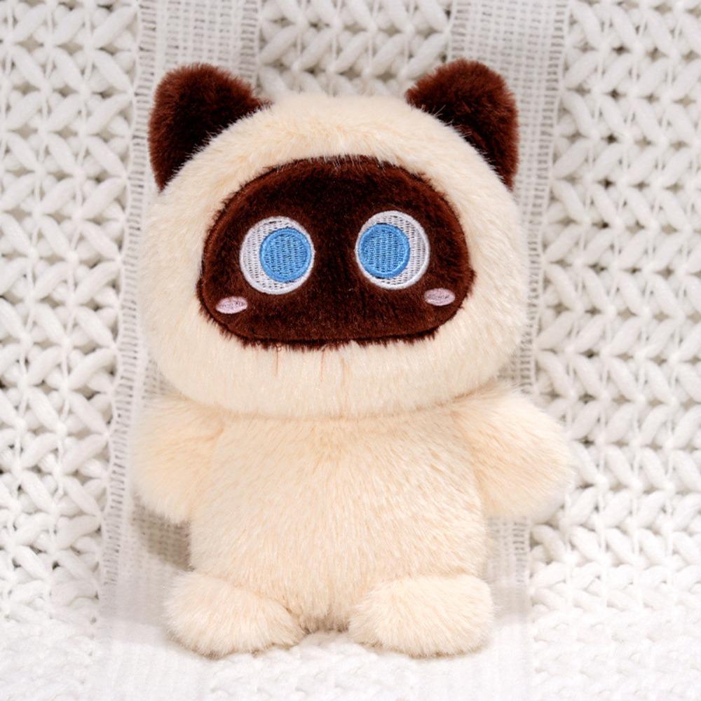 Siamese Kitten Orange Cat Plush Doll Lazy Heterochromatic Cat Doll  Kids Holiday Gifts