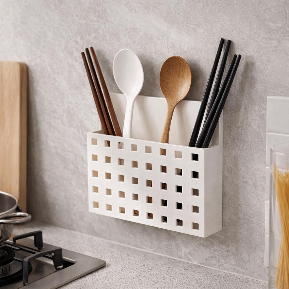 Wall Mounted Magnetic Storage Box Plastic Tableware Container Multipurpose Pen Holder  Bathroom
