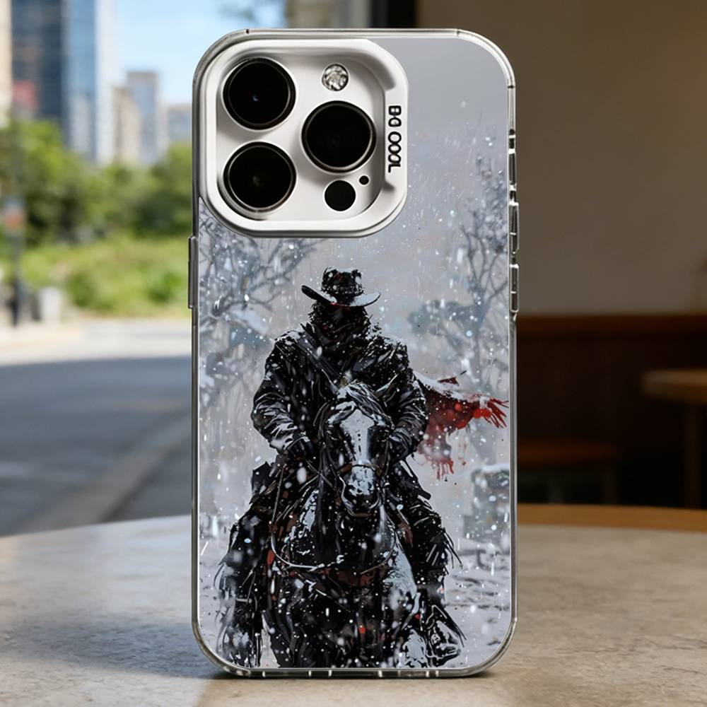 Red D-Dead R-Redemption Hard Phone Case for IPhone 16 15 14 13 12 11 Pro Max Plus16E X XR XS Max shockproof Full Cover