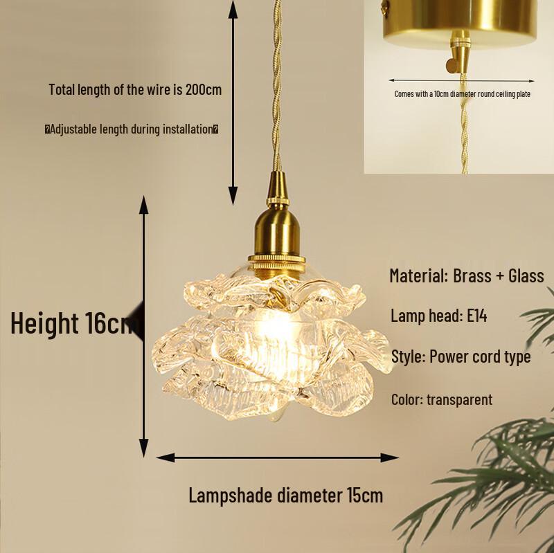 

NuFeng Rose Romantic French Pendant Light