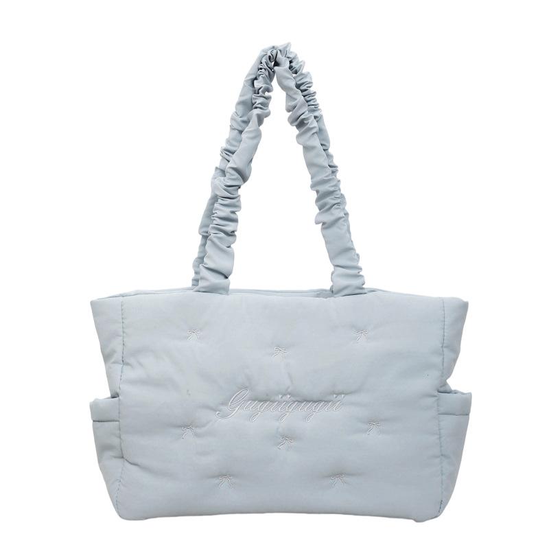 Quilted Tote Bag Women Fashion Soft Handle Shoulder Bag for Daily Use and Casual Outings