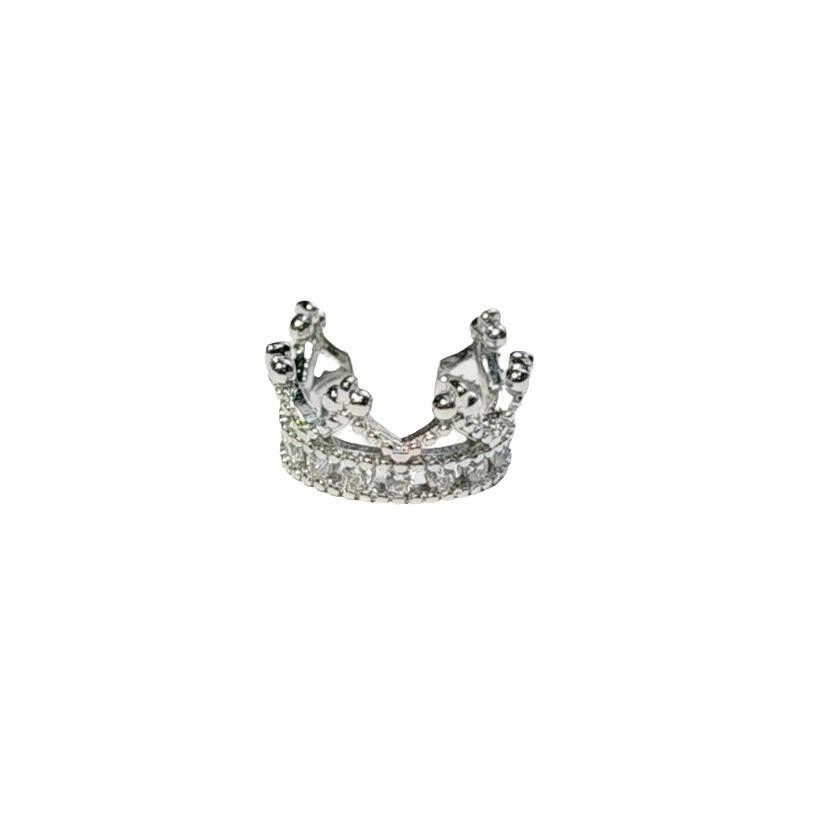 925 Silver Full Diamond Crown Ear Clip for Women Without Piercing – Elegant, Light Luxury Earrings