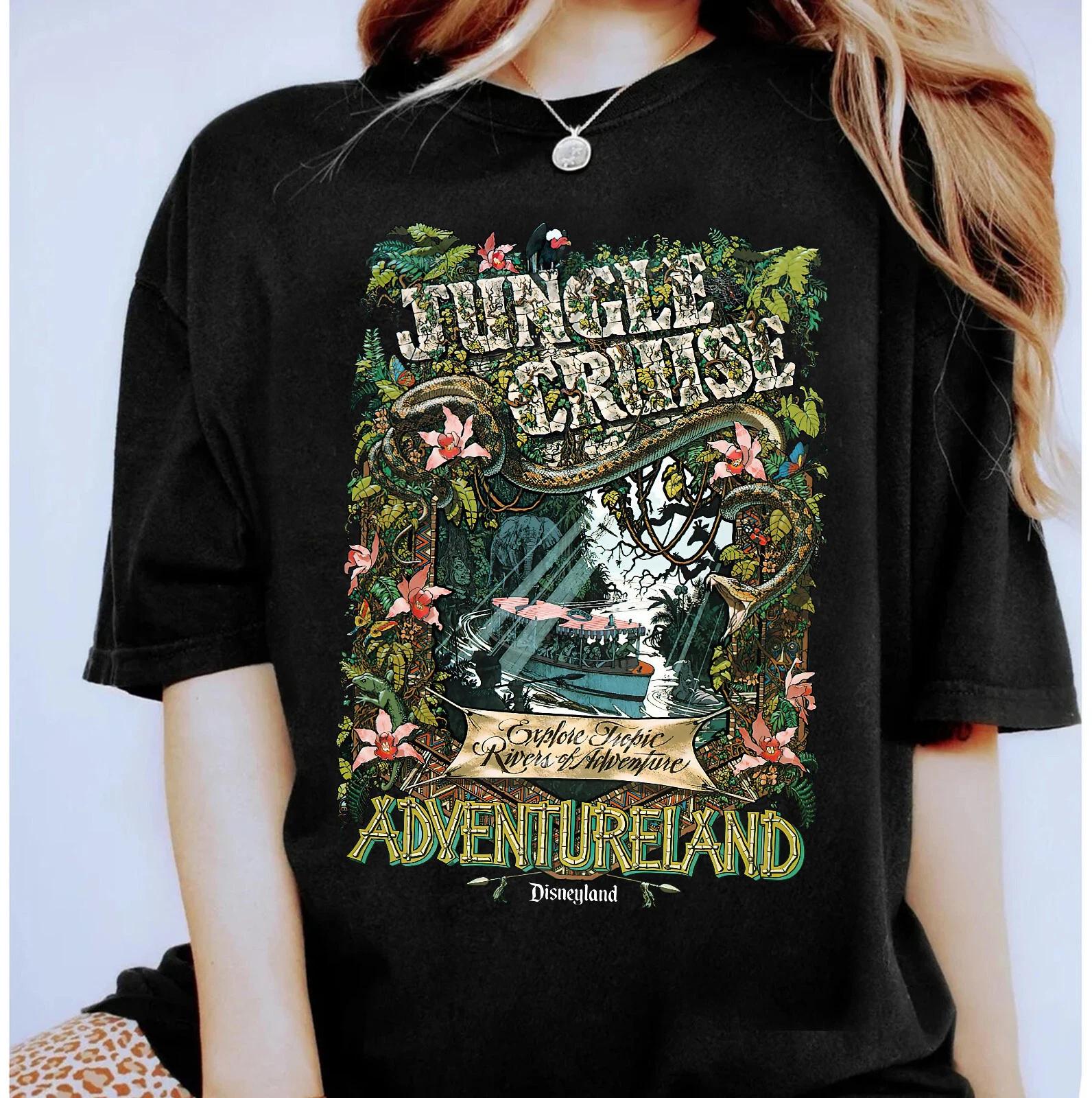 Vintage Disneyland Jungle Cruise Map Shirt Unisex Adult Kid Shirt 4XL