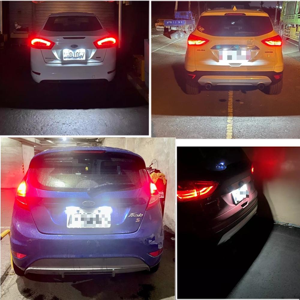 2pcs Number Plate Light for Ford Fiesta Focus Kuga Mondeo Galaxy Ecosport Ranger Explorer LED License Lamp