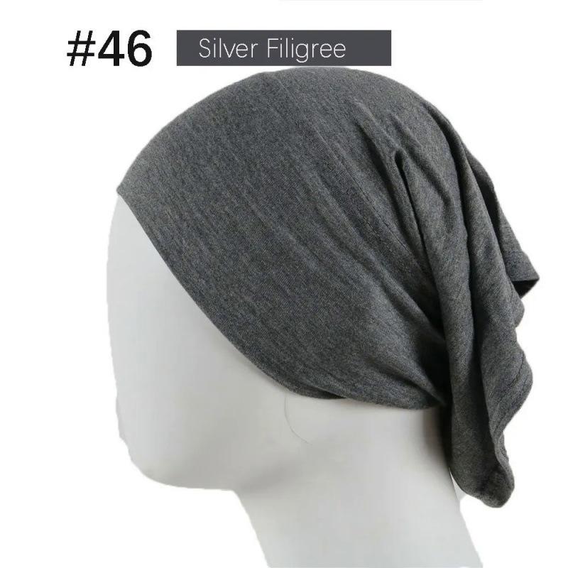 Modal Solid Color Women's High-Elasticity Mercerized Cotton Malaysian Tube Beanie Arabic Snood