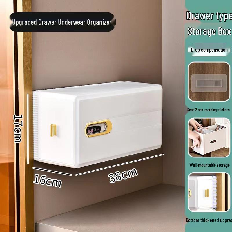 Wandmontierter Schubladen-Organizer: Aufbewahrungsbox für Unterwäsche und Socken