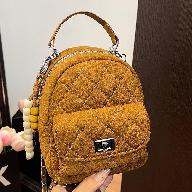 Autumn new diamond chain backpack women's fashion niche leisure student shopping travel backpack