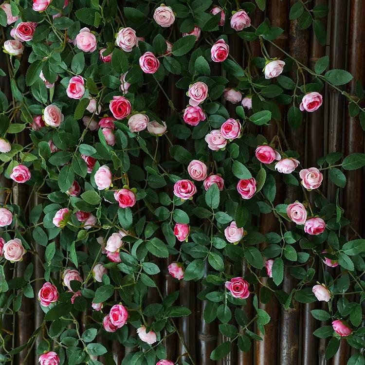 Artificial Rose Vine Wall Hanging for Indoor Decoration