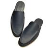 New lychee pattern cowhide leather men's shoes flat-bottomed bag head slippers men's flat-bottomed outer wear one and a half slippers