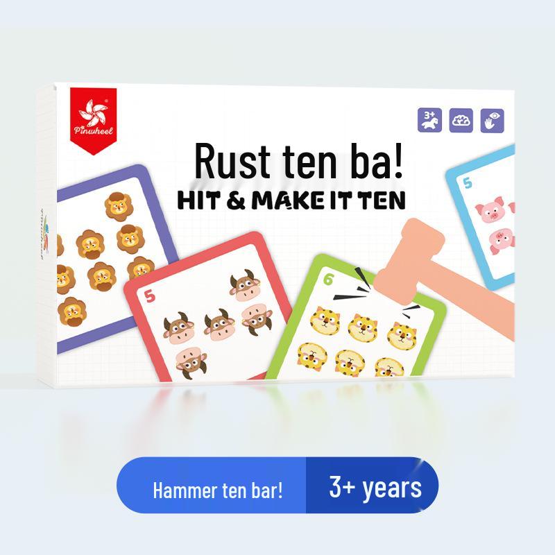 Pinwheel Hammer Ten-Bar Montessori Math Game for Preschool Addition & Subtraction Teaching