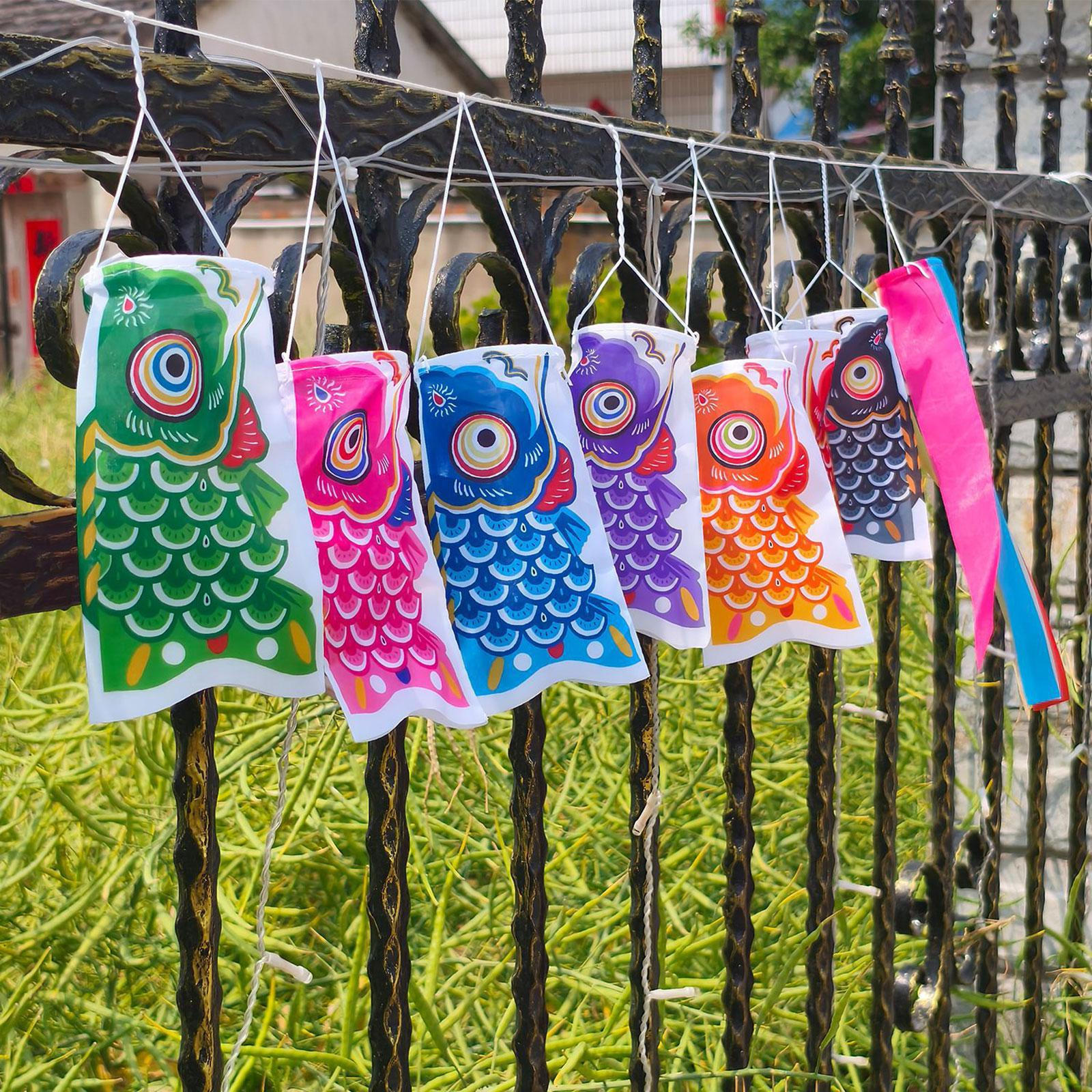 7 Carp Flags for Outdoor Events and Gatherings with Tassel