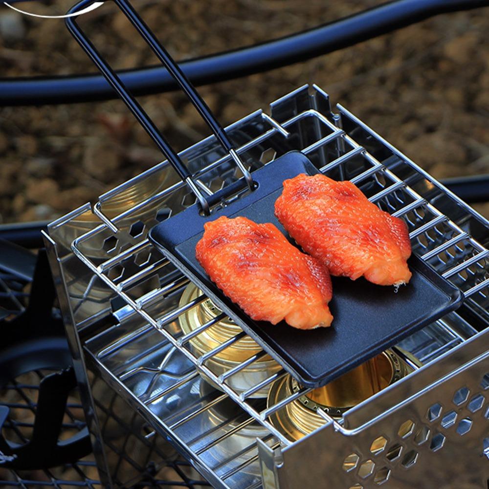 Kompaktowa patelnia grillowa Żelazna płyta do grillowania Trwała patelnia do pieczenia Zastosowanie na zewnątrz