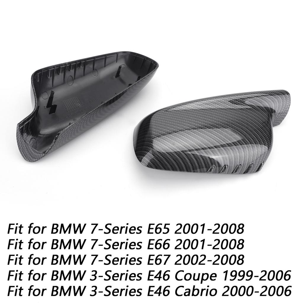 1 Paar Spiegelabdeckkappen für BMW E46 E65 E66 745i 750i 51167074236+51167074235