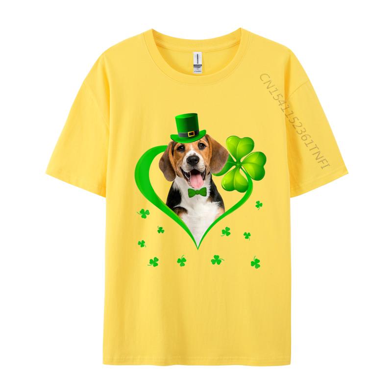 Beagle Dog St Patricks Day Tshirt Pride Gift Present Tee Funky Print T Shirt Cotton Men Tops Tees Birthday Gift
