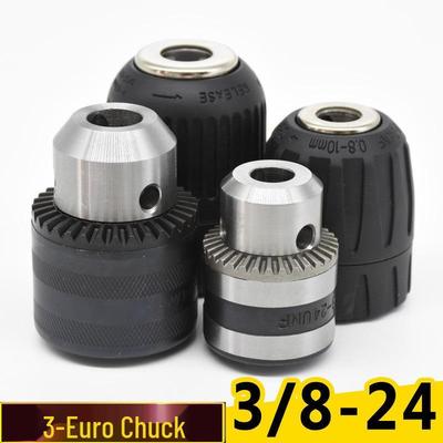 San Ou Self-Locking Hand-Tightened Drill Chuck 1.5-10mm, 3/8-24UNF Extension Rod