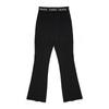 TRIMERE Elastic Stretch Spandex Flare Pants Woman Black