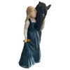 Girl Holding Horse Resin Statue Angle Pony Figurine Sculpture Home Office Living Room Desktop Decoration Ornament