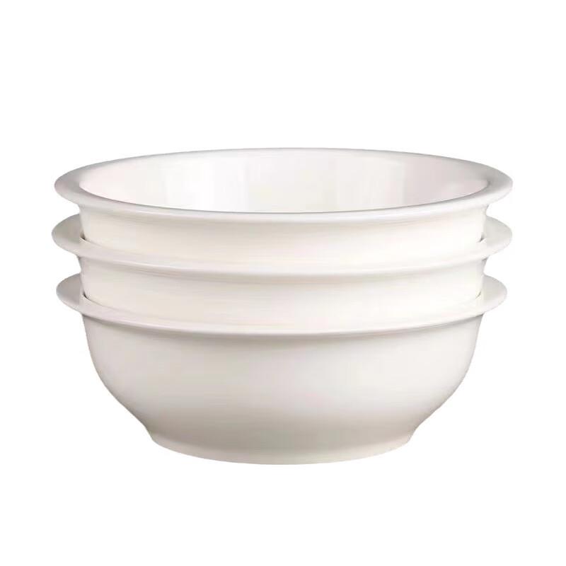 Thickened White Ceramic Commercial Soup Bowl 9 inch