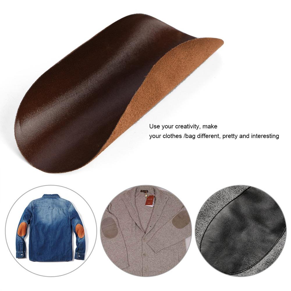 10pcs 5 Colors Leather Fabric Decal  Repair Oval Shape Sew On Fabric Decal es  For Clothes