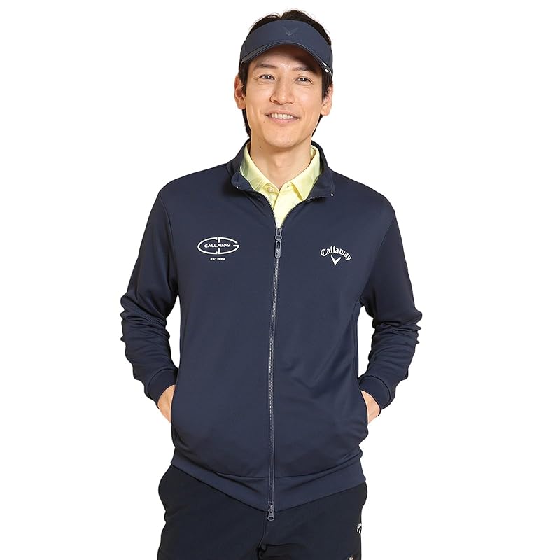 

[Callaway] men s UV full zip shirt (Sweat-absorbent, quick-drying, cool lining) / golf C25117103 1120_Navy M