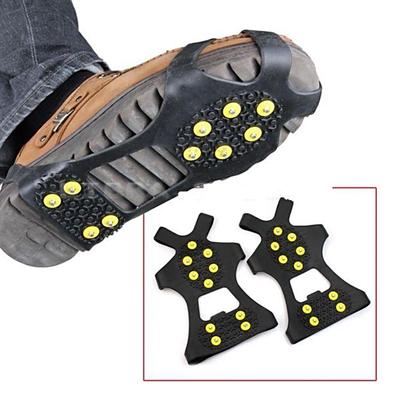 Grippers Spikes Anti-Slip Over Shoe Ice Climbing Shoes Gripper Spike Anti Skid Non-Slip Gripper Spikes Suitable for All Type of Shoes Easy to Pull On or Take Off Good Elasticity