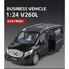 NEU 1/24 Benz V260 MPV Legierungsmodellauto Spielzeug Die-Cast Guss Sound und Licht Rückzieher Auto Spielzeug für Kinder Fahrzeug