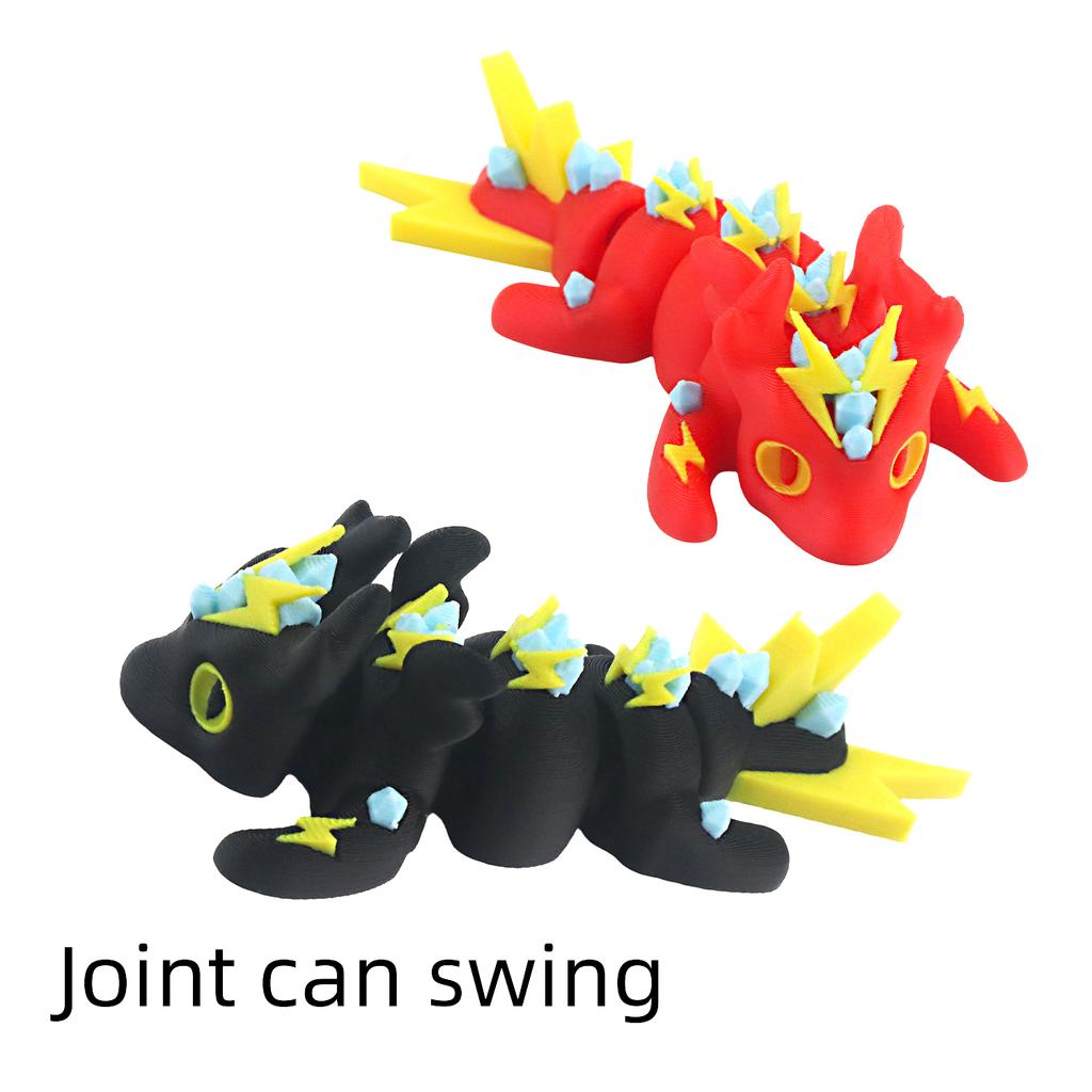 3D Printed Lightning Dragon, With Movable Joints, Collecting And Displaying Art Pieces, And Complex Designed Dragon Toys
