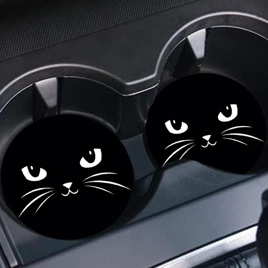 Auto Getränkeuntersetzer, Niedliche Auto Untersetzer, Rutschfeste Becherhaltermatte - Niedliche Autodekoration