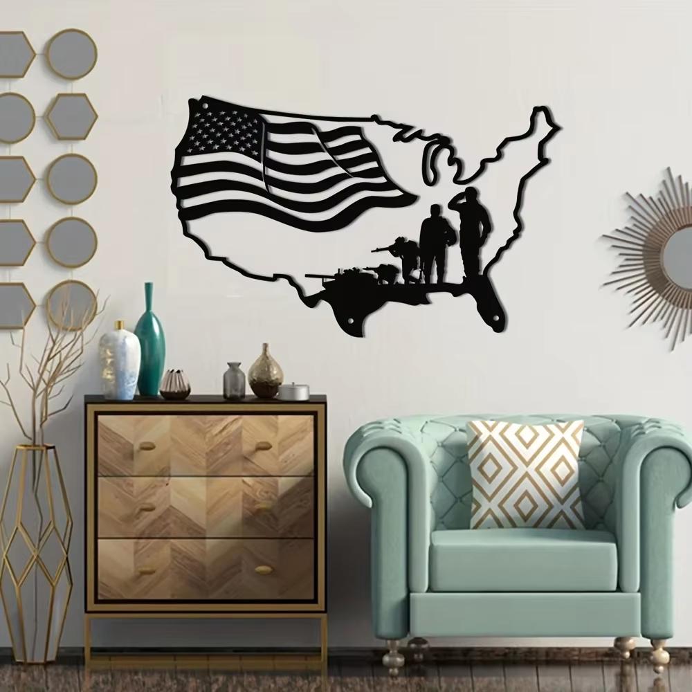 1 vnt. Veteranų Karinis Metalinis Ženklas - Atminties Diena ir Veteranų Diena Dekoracija. Amerikos kariai herojai. Patriotinis meno kūrinys.