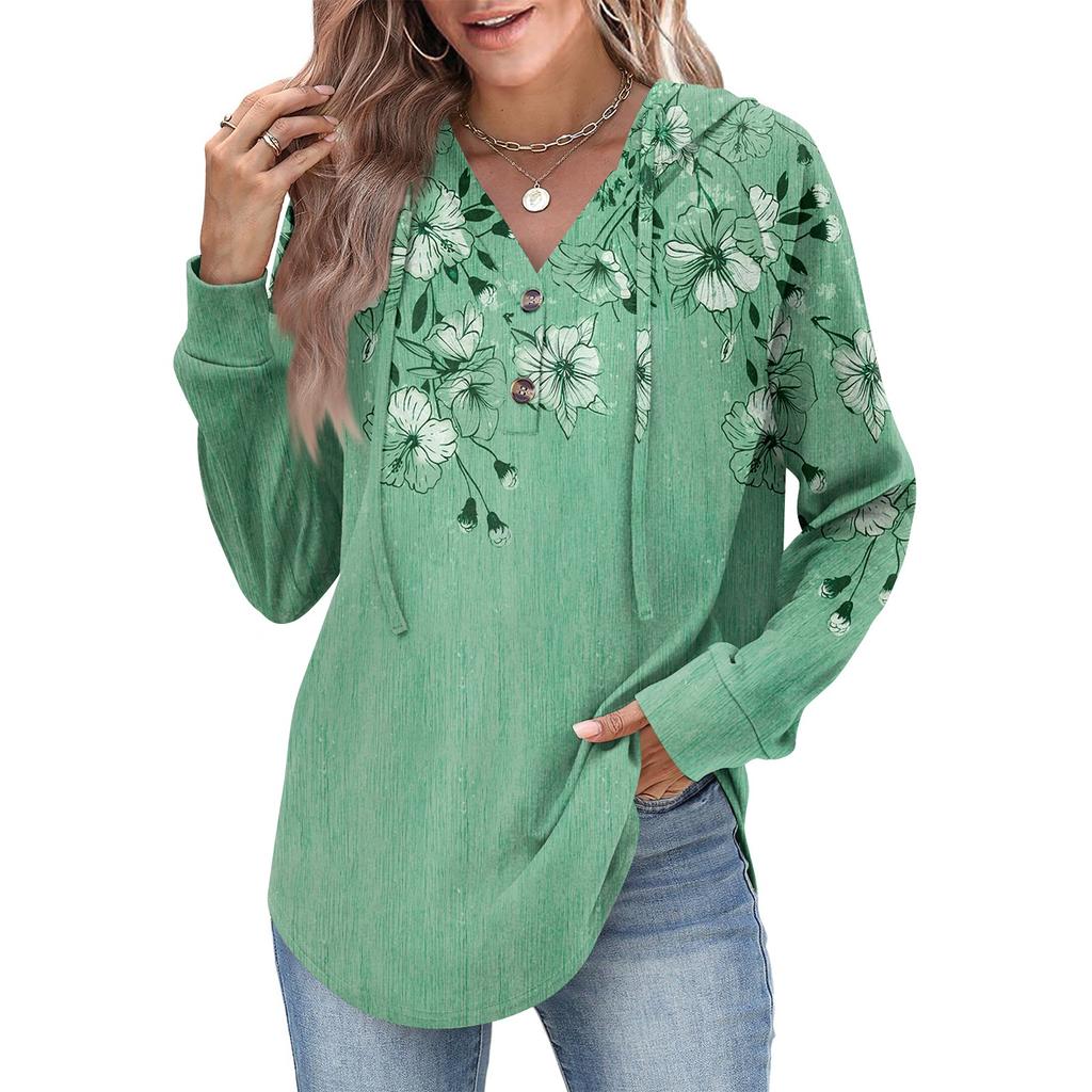 Women's Fashion Women's Lightweight Long Sleeve Pullover With Pockets Preppy Graphic Hoodie