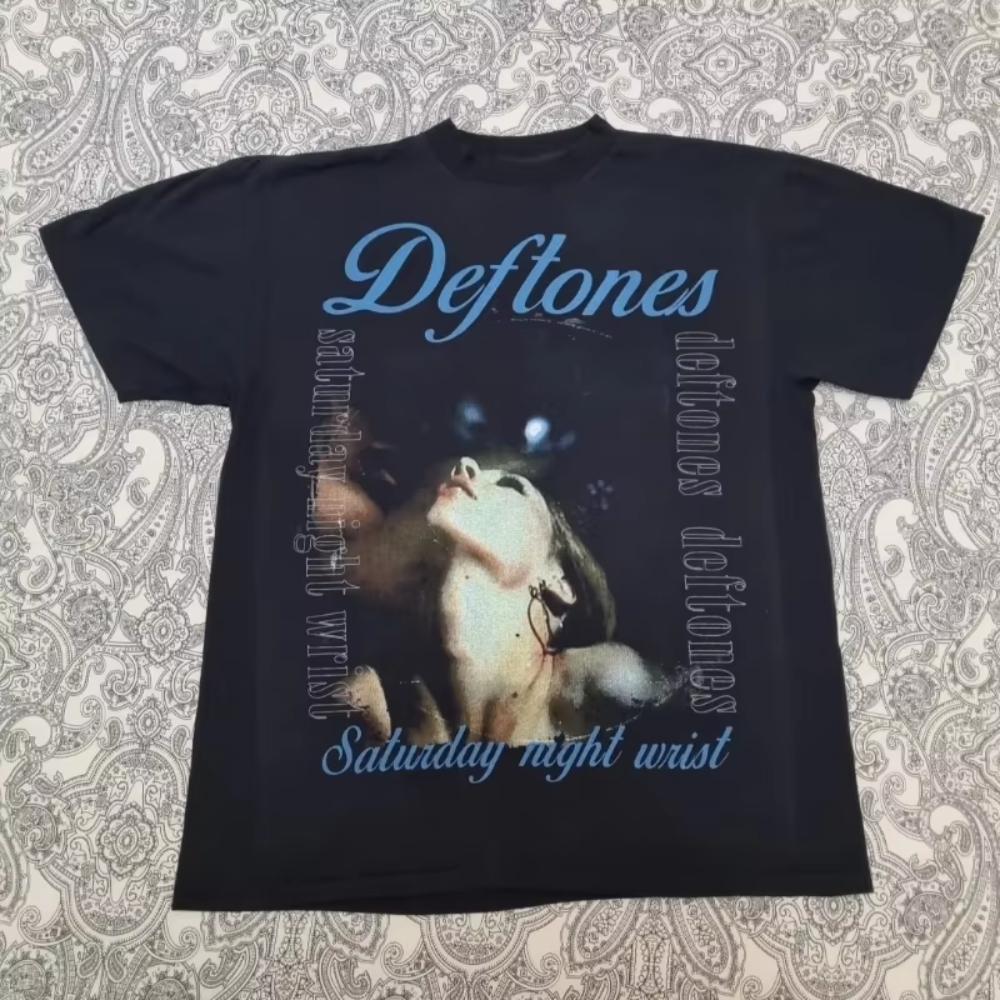 

Винтажная футболка Deftones Saturday Night Wrist Метал-группа Футболка с графическим принтом Хип-хоп Рок С коротким рукавом Мужская Женская Топы с круглым вырезом S разноцветный