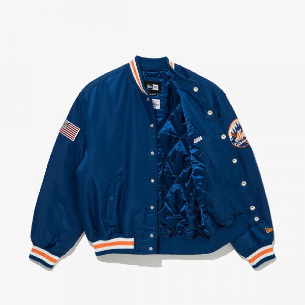 New Era Mlb New York Mets Authentic Stadium Jacket Blue