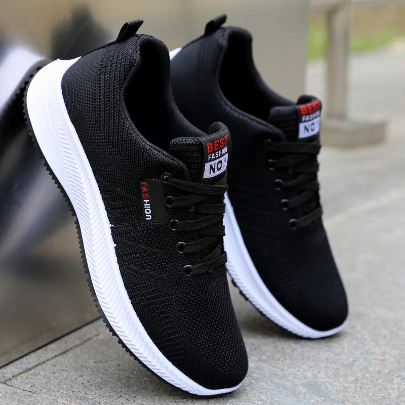 

Мужская летняя повседневная дышащая противоскользящая спортивная обувь на мягкой подошве 39 чёрный