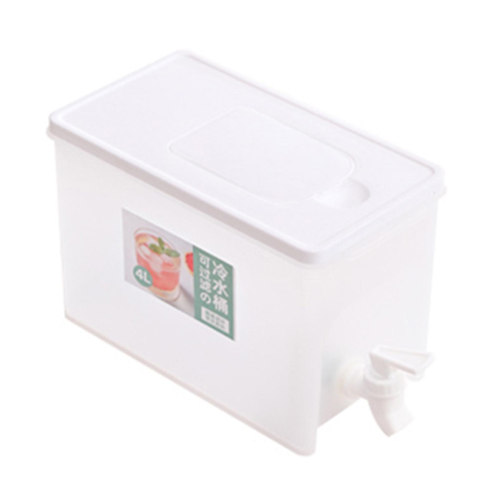 

4 л бочка для сока и холодных напитков с краном, горшок для лимонного сока, герметичная большая емкость, посуда для питья, кухонные принадлежности белый