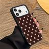 Retro beige polka dot pattern phone case suitable for iPhone17 16 15 14 13 12 11Pro/Max/Plus anti drop and shockproof back cover