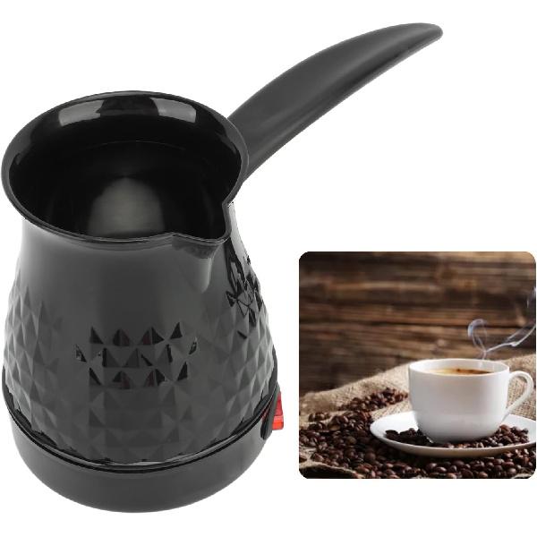 Electric Turkish Coffee Maker, 600ml Portable Electric Turkey Coffee Pot Stainless Steel Arabic Greek Turkish Coffee Maker, Anti Scald Tea Maker