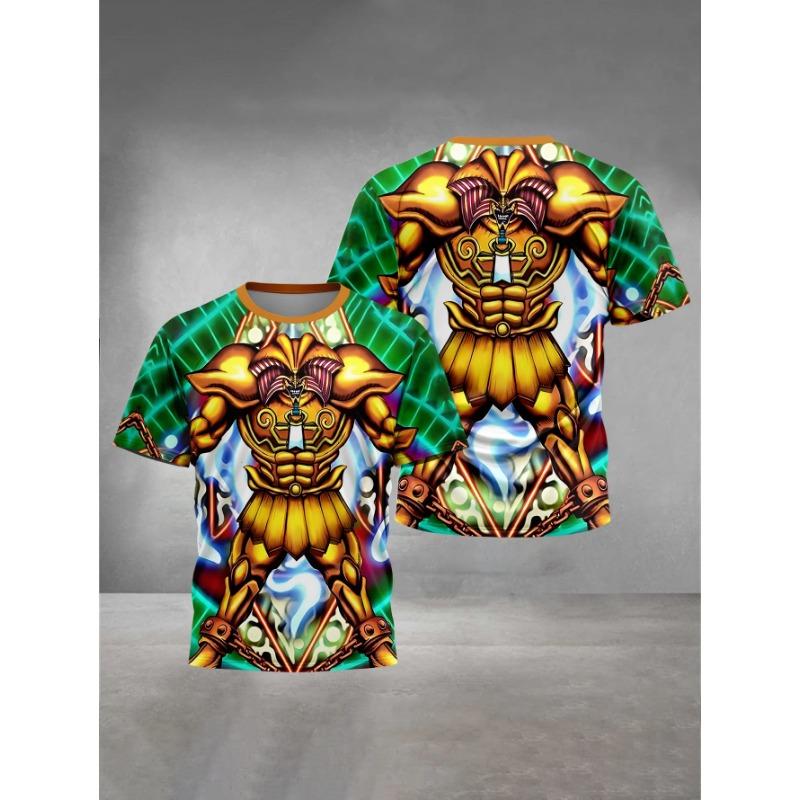 Monster Pattern 3D Printed Children's T-shirt, Boys' Fun Short Sleeved Top