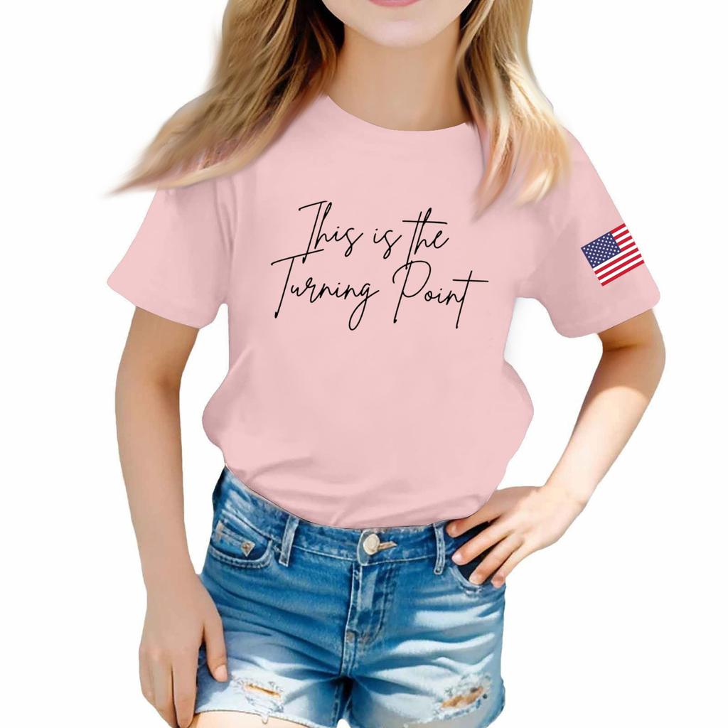 Toddler Girl Boy T-Shirts Kids Top Boys And Girls Printed Short Sleeved T-shirt 1-12Y Summ