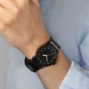 TID Watches 40mm Black Dial Black Leather Strap Quartz Watch Unisex Minimalist Design Nordic Swedish Inspired No.1