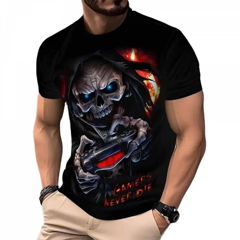 2026 Summer Men's Digital Printing T-Shirt Fashion Casual Breathable Quick-drying Short Sleeve Cross-border Special Supply